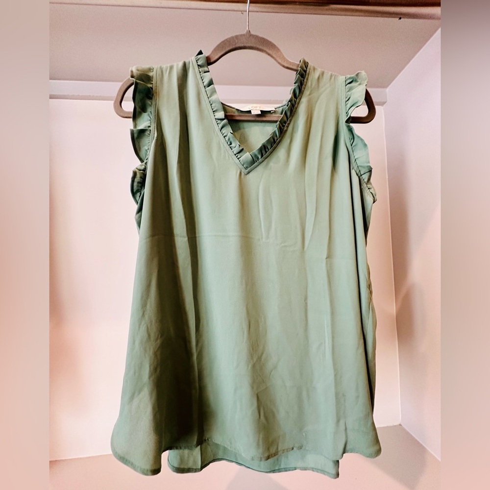 LOFT Mint Short Sleeve Blouse